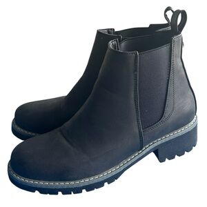 Seven7 Women’s Billie Chelsea Boots Black Size 10 Lug Sole Pull-On Ankle Booties